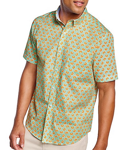 Johnston & Murphy Citrus Print Short Sleeve Woven Shirt