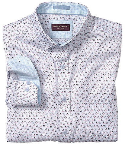 Johnston & Murphy Cocktail Print Long Sleeve Woven Shirt