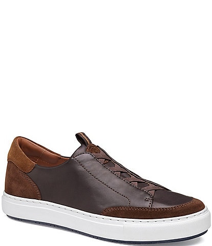 Johnston & Murphy Collection Men's Anson Stretch Lace-to-Toe Slip-On Sneakers