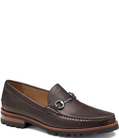 Johnston & Murphy Collection Men's Baldwin Leather Lug Bit Buckle Loafer