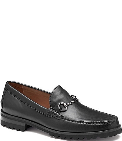Johnston & Murphy Collection Men's Baldwin Leather Lug Bit Buckle Loafer