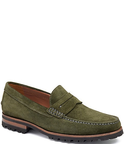 Johnston & Murphy Collection Men's Baldwin Suede Lug Penny Loafers