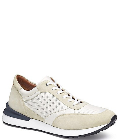 Johnston & Murphy Collection Men's Briggs Leather and Suede Sneakers