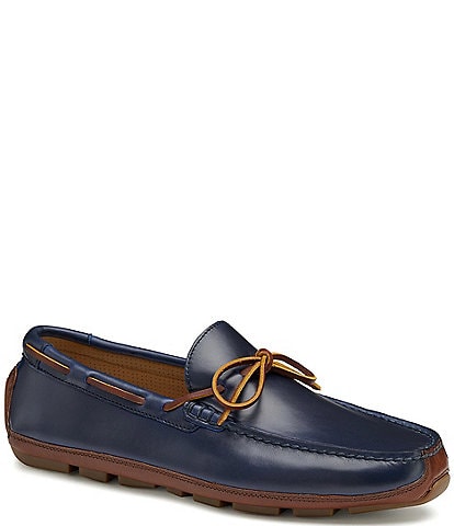 Johnston & Murphy Collection Men's Damon Boat Style One-Eye Tie Leather Loafers