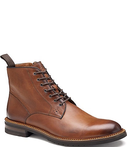 Johnston & Murphy Collection Men's Hartford Leather Plain Toe Boots