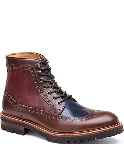 Johnston & Murphy Collection Men's Kingsbury Multi Color Wing Tip Boots