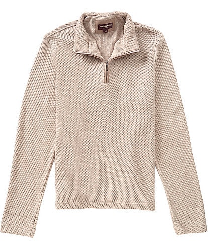Johnston & Murphy Dalton Melange Quarter Zip Pullover