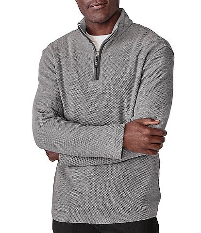 Johnston & Murphy Dalton Melange Quarter Zip Pullover