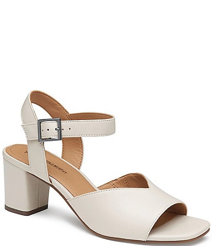 Johnston & Murphy Evelyn Leather Ankle Strap Sandals
