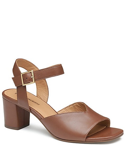 Johnston & Murphy Evelyn Leather Ankle Strap Sandals