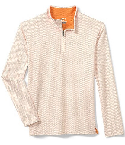 Johnston & Murphy Gameday Goal Post Print Quarter-Zip Pullover