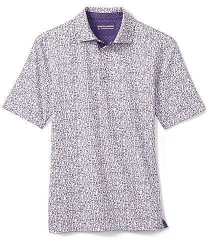 Johnston & Murphy Gameday XC4 Multi Sport Print Short Sleeve Polo Shirt