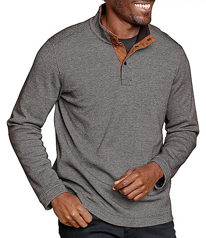 Johnston & Murphy Knit Jacquard Quarter-Snap Pullover