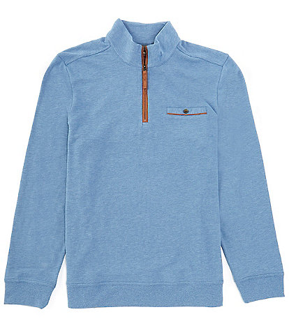 Johnston & Murphy Solid Knit Quarter-Zip Pullover