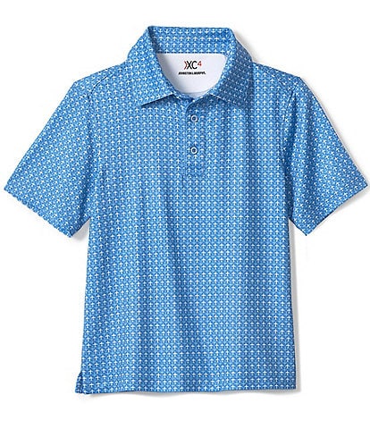 Johnston & Murphy Little/Big Boys 4-16 Airplane Print Short Sleeve Polo Shirt
