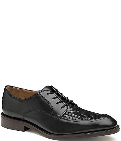 Johnston & Murphy Meade Woven Leather Lace-Up MocOxfords