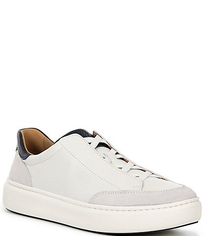 Johnston & Murphy Men's Anders Leather Stretch Lace-to-Toe Sneakers