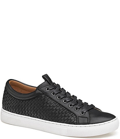 Johnston & Murphy Men's Banks Woven Lace-to-Toe Leather Sneakers