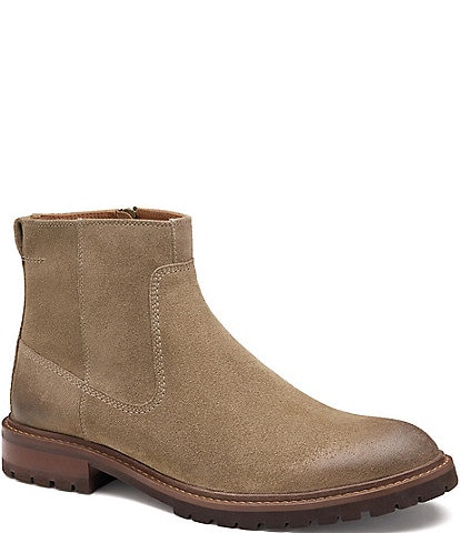 Johnston & Murphy Mens Barrett Suede Zip Boots