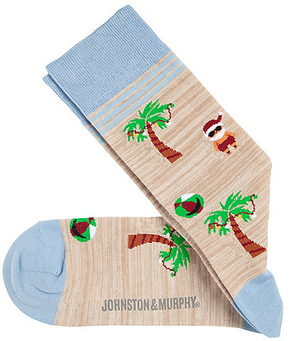 Johnston & Murphy Men's Beach Santa Space Dye Socks