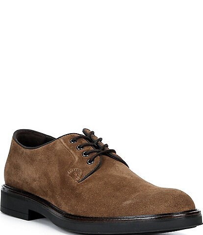 Johnston & Murphy Men's Brady Plain Toe Suede Oxfords
