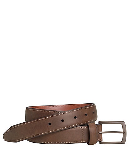 Johnston & Murphy Men's Distressed Oiled Leather Casual Belt