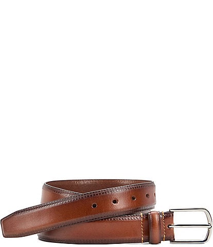 Johnston & Murphy Men's Edge Embossed Leather Belt