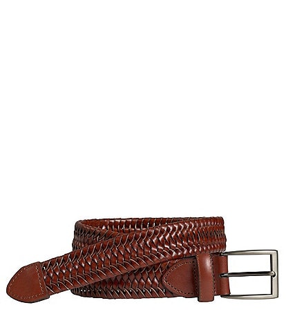 Johnston & Murphy Men's Leather Braided Belt
