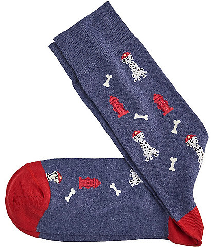 Johnston & Murphy Men's Novelty Dalmatian Print Socks