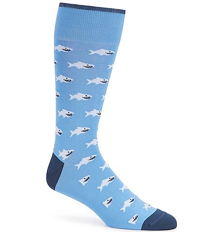Johnston & Murphy Men's Shark Pima Cotton Shark Sock