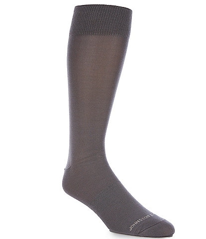 Johnston & Murphy Men's Solid Dress Crew Socks