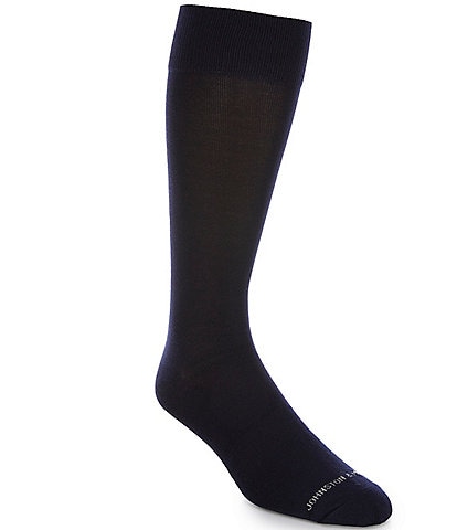 Johnston & Murphy Men's Solid Dress Crew Socks