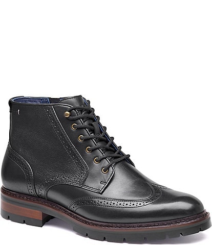 Johnston & Murphy Mens XC Flex® Cade Leather Wingtip Boots