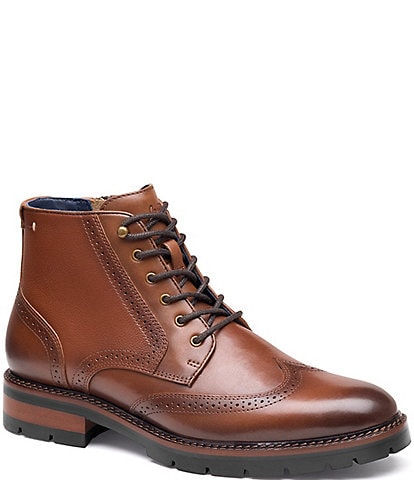 Johnston & Murphy Mens XC Flex® Cade Leather Wingtip Boots