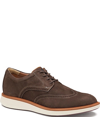 Johnston & Murphy Men's XC+Parker Waterproof Nubuck Wingtip Oxfords