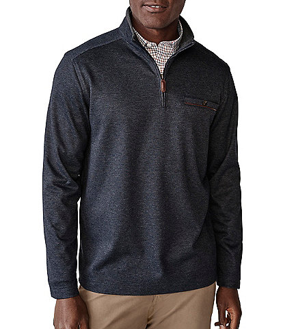 Johnston & Murphy Merritt Quarter Zip Wool Blend Pullover