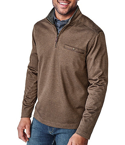Johnston & Murphy Merritt Quarter Zip Wool Blend Pullover