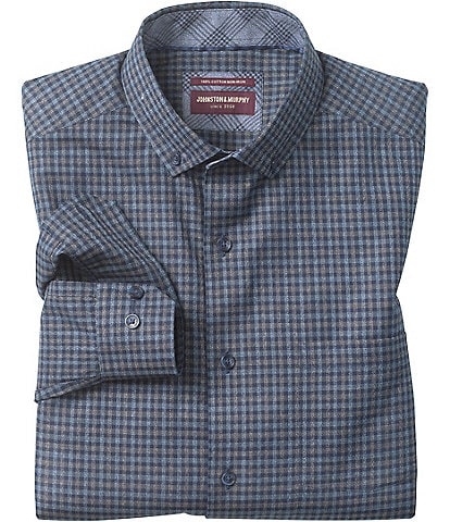 Johnston & Murphy Ovation Non Iron Dual Grid Long Sleeve Woven Shirt
