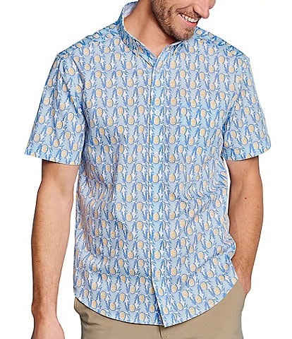 Johnston & Murphy Family Matching Pineapple Print Short Sleeve Woven Shirt