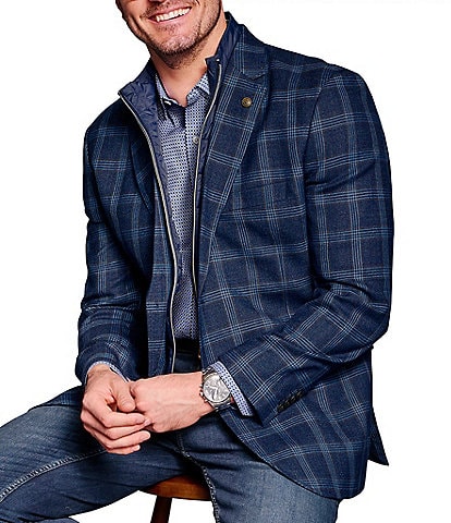 Johnston & Murphy Plaid Bib Blazer