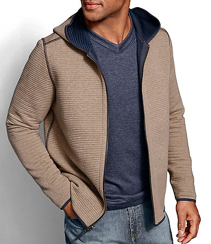 Johnston & Murphy Reversible Channel Quilted Hoodie