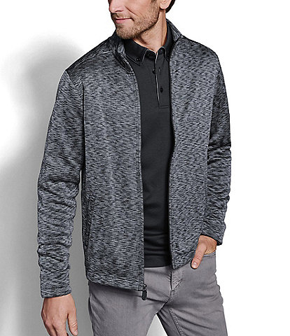 Johnston & Murphy Space Dye Full-Zip Fleece Interior Jacket