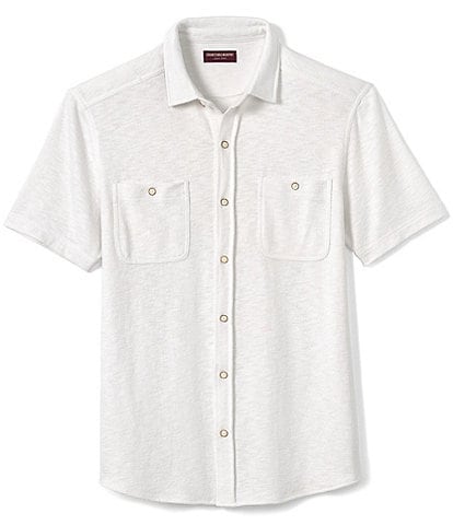 Johnston & Murphy Stretch Double Pocket Short Sleeve Woven Shirt