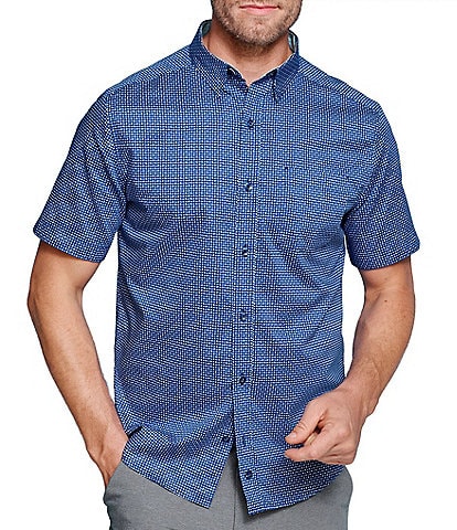 Johnston & Murphy Swirl Print Short Sleeve Woven Shirt