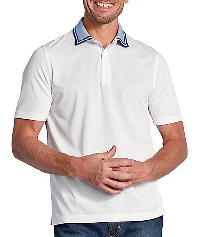 Johnston & Murphy Tipped Collar Short Sleeve Polo Shirt