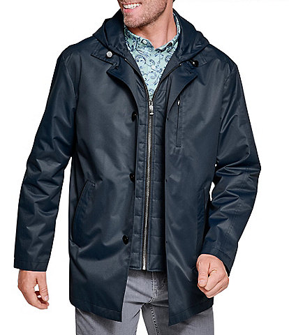Johnston & Murphy Upton Hooded Raincoat