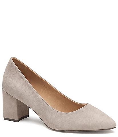 Johnston & Murphy Vicki Suede Block Heel Pumps
