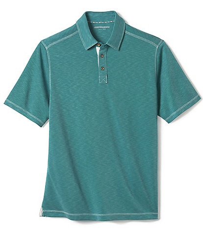 Johnston & Murphy Vintage Slub Short-Sleeve Polo Shirt