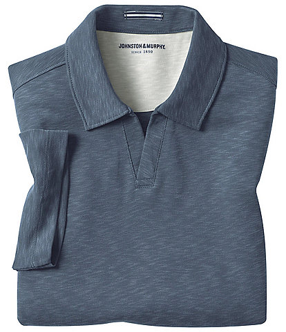 Johnston & Murphy Vintage Slub Short Sleeve Jonny Collar Polo Shirt