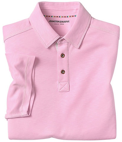 Johnston & Murphy Vintage Slub Short Sleeve Polo Shirt